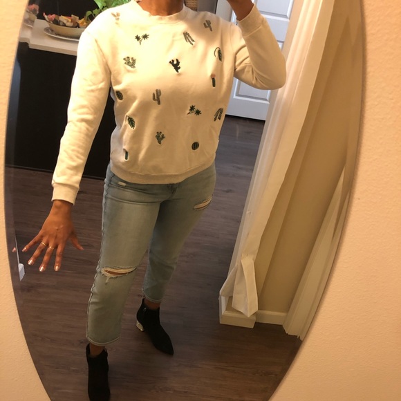 Dress Forum ivory cactus sweatshirt - Picture 3 of 14